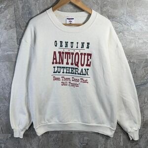Vintage 90s Genuine Antique Lutheran Crewneck Sweatshirt Mens Size L